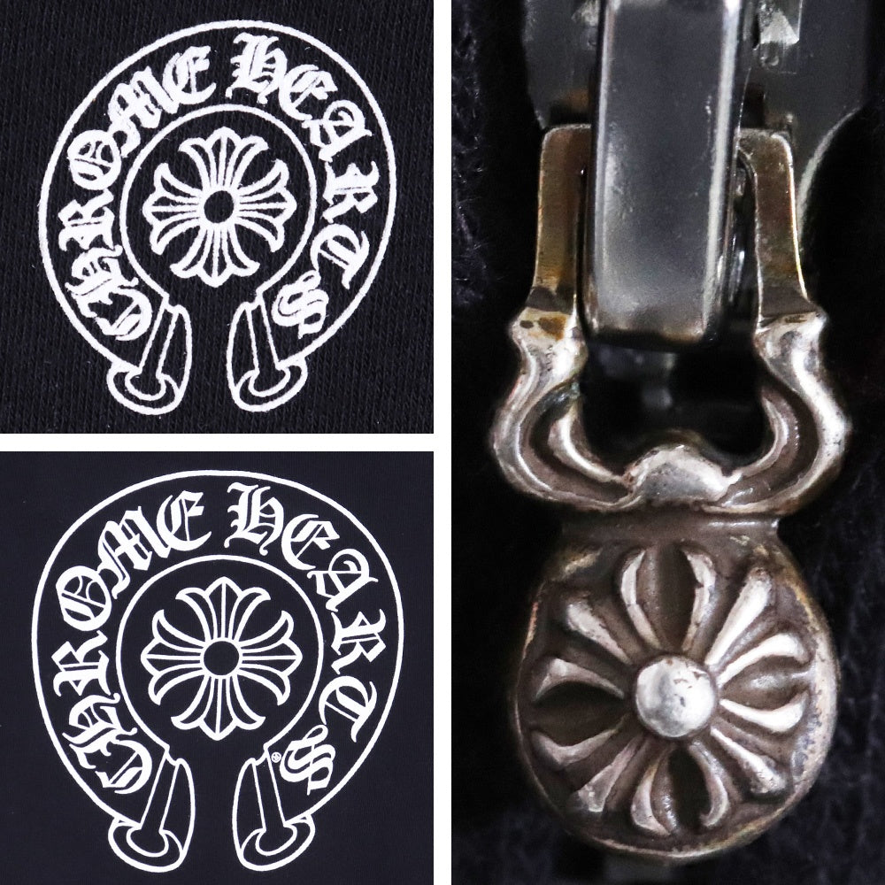CHROME HEARTS Kids Floral Horseshoe Hoodie Set Black Size 8Y