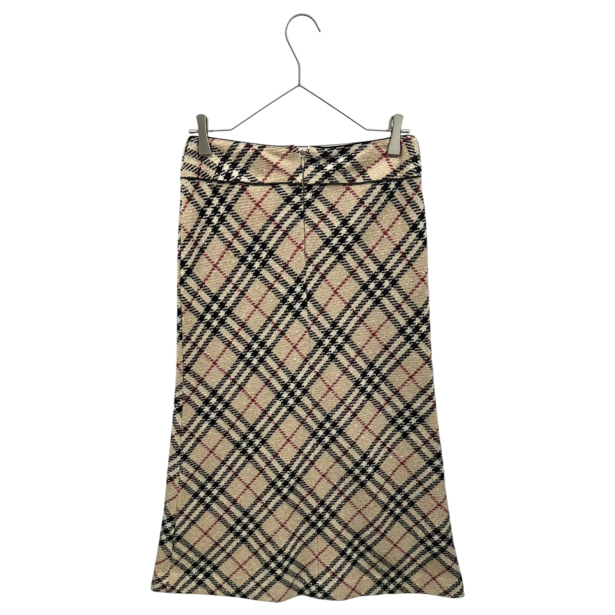 BURBERRY LONDON Nova Check Wool Long Skirt Multi Size 38