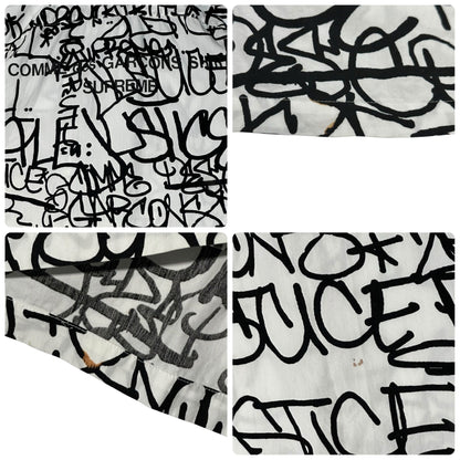 Supreme x CDG SHIRT 18AW Graphic Shirt White/Black Size L