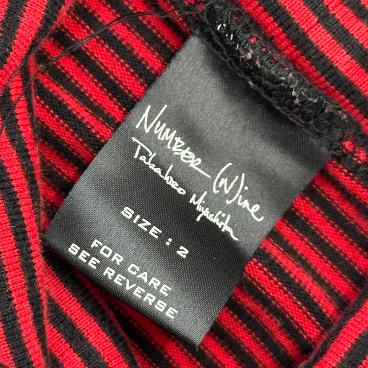 NUMBER (N)INE 05AW Turtleneck Striped T-Shirt Multi Size 2
