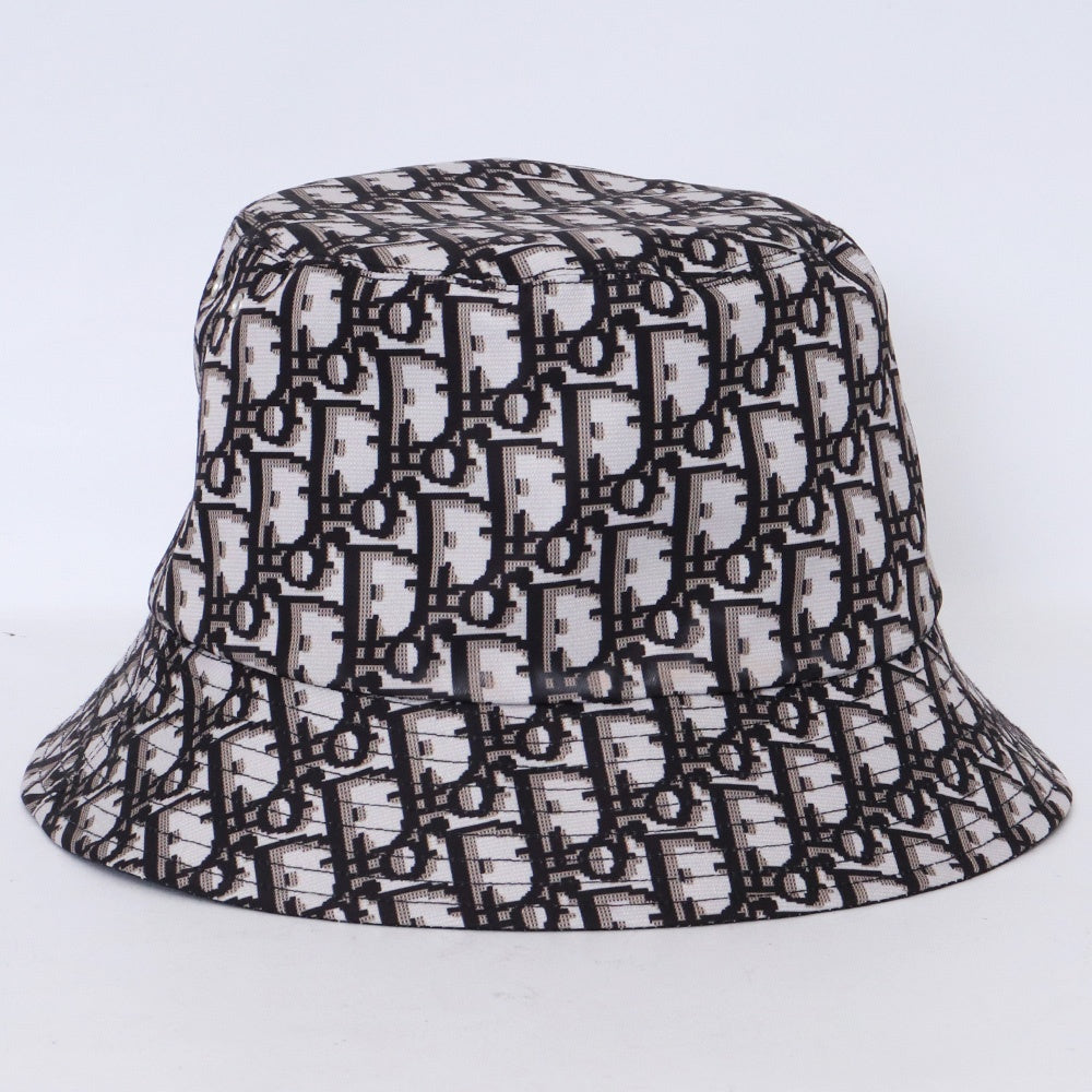 CHRISTIAN DIOR TEDDY-D Oblique Reversible Hat Black Size 58