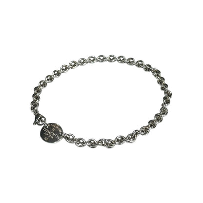 TIFFANY & CO. Round Return to Chain Silver Necklace