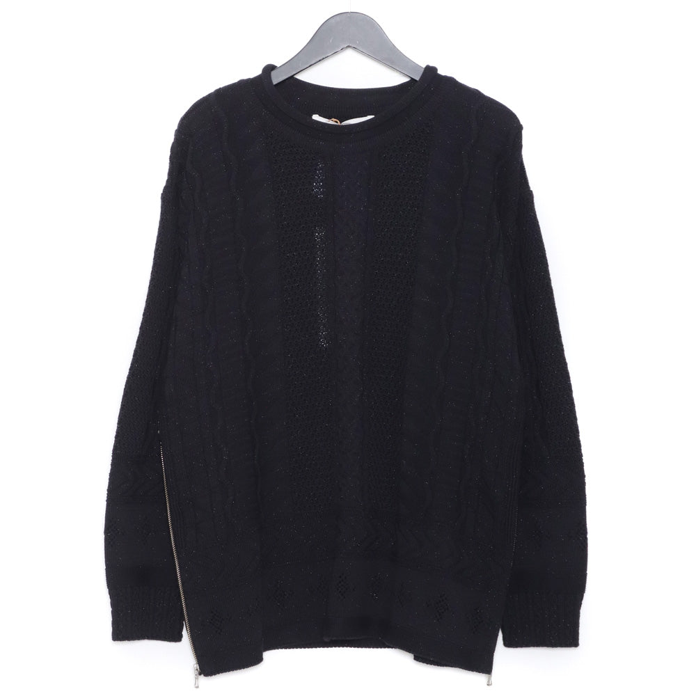 NICENESS JONATHAN Spatial Knit Sweater Dark Navy Size M