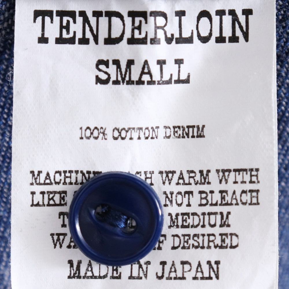 TENDERLOIN Baseball Long Sleeve Shirt Indigo Size S