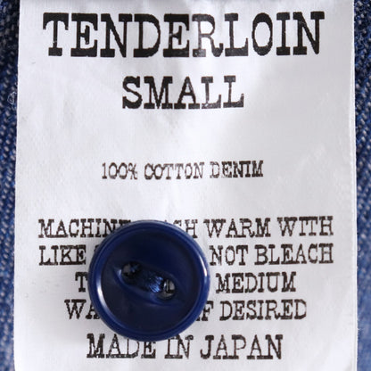 TENDERLOIN Baseball Long Sleeve Shirt Indigo Size S
