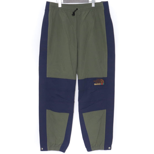 GUCCI x THE NORTH FACE 22SS Nylon Jogger Khaki Navy Size L