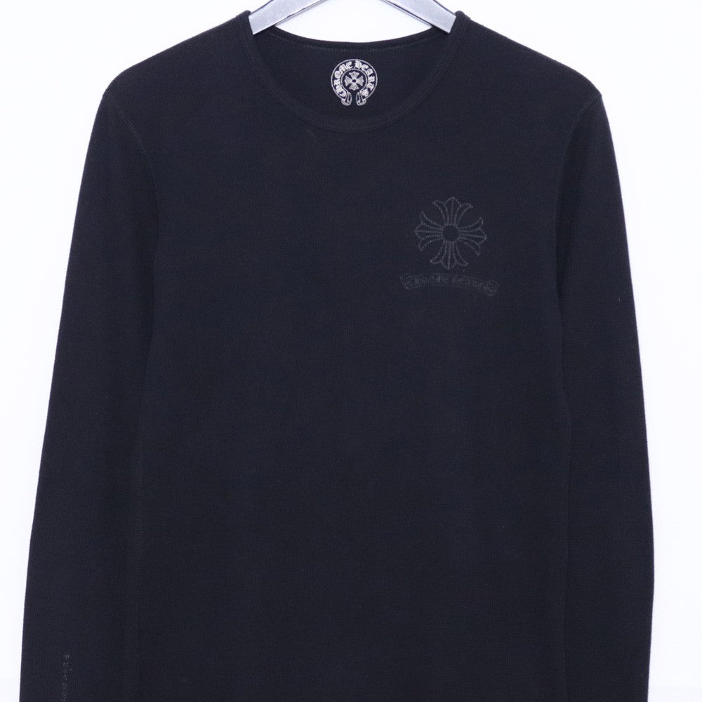 CHROME HEARTS Old CH Plus Thermal Long Sleeve Tee Black Size M