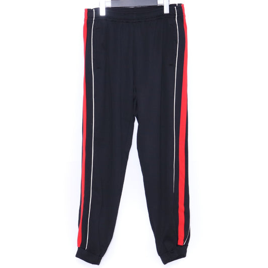 GUCCI Web Stripe Track Pants Black Red Size S