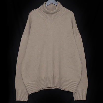 STEIN 21AW Oversized Impression High Neck Knit Beige Size L