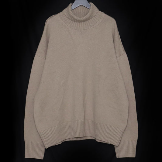 STEIN 21AW Oversized Impression High Neck Knit Beige Size L