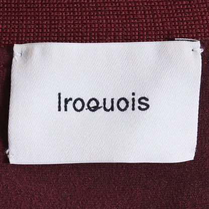 IROQUOIS Ecosuede Combi Knit Cardigan Red Size 2