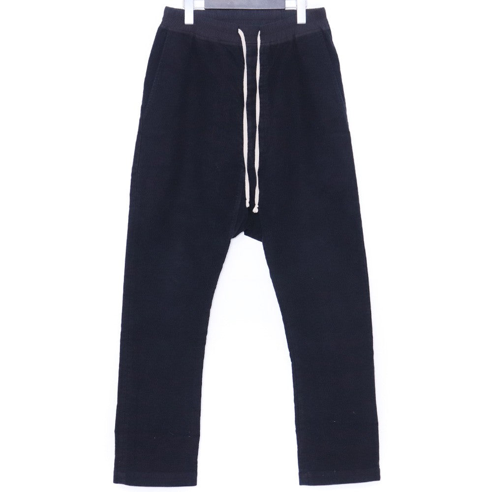 RICK OWENS 13AW Moleskin Drawstring Pants Black Size 46
