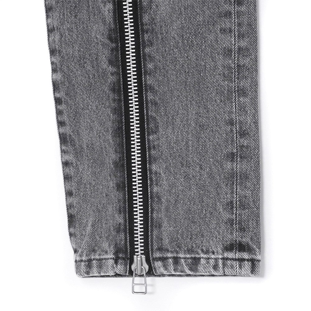 JOHN LAWRENCE SULLIVAN Bleached Zipped Jeans Black Size 46