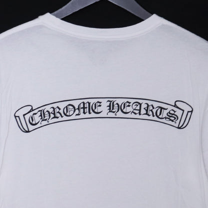 CHROME HEARTS Old Scroll Label Collar T-Shirt White Size M