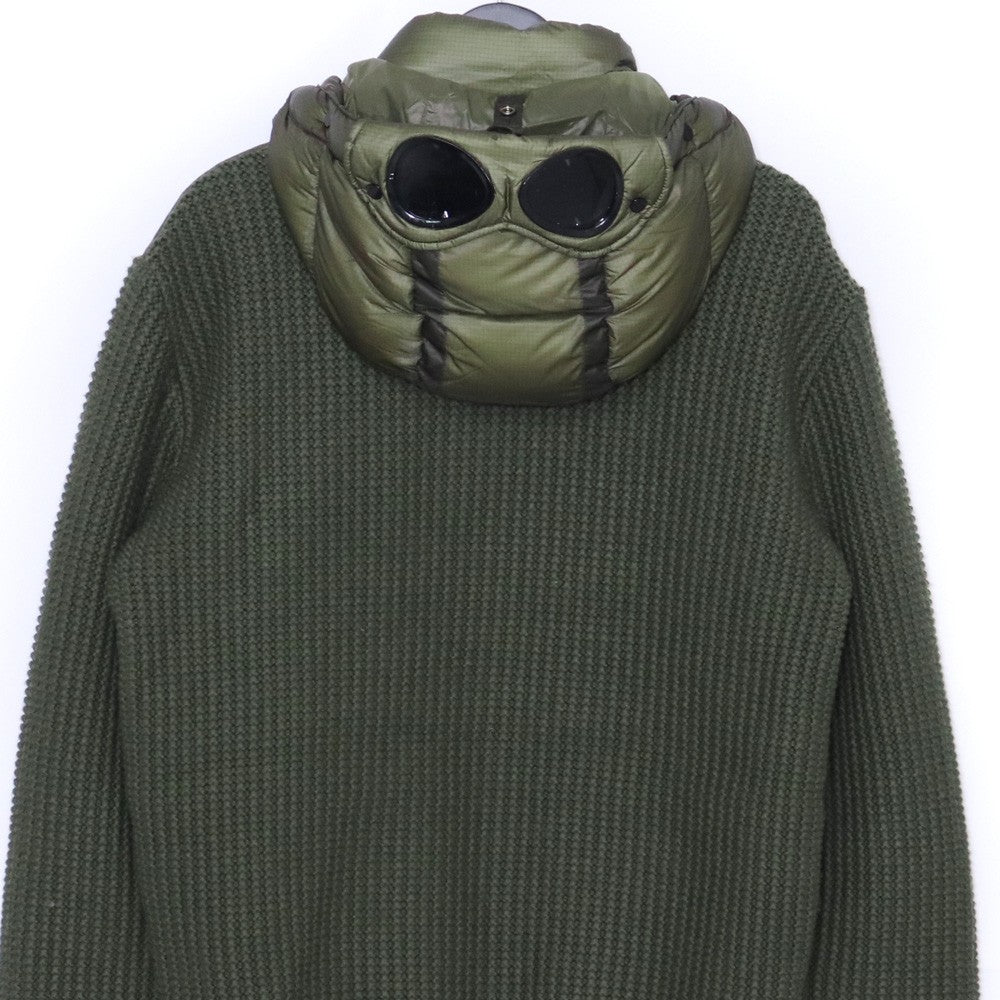 C.P. COMPANY Goggle Down Knit Jacket Khaki Size M
