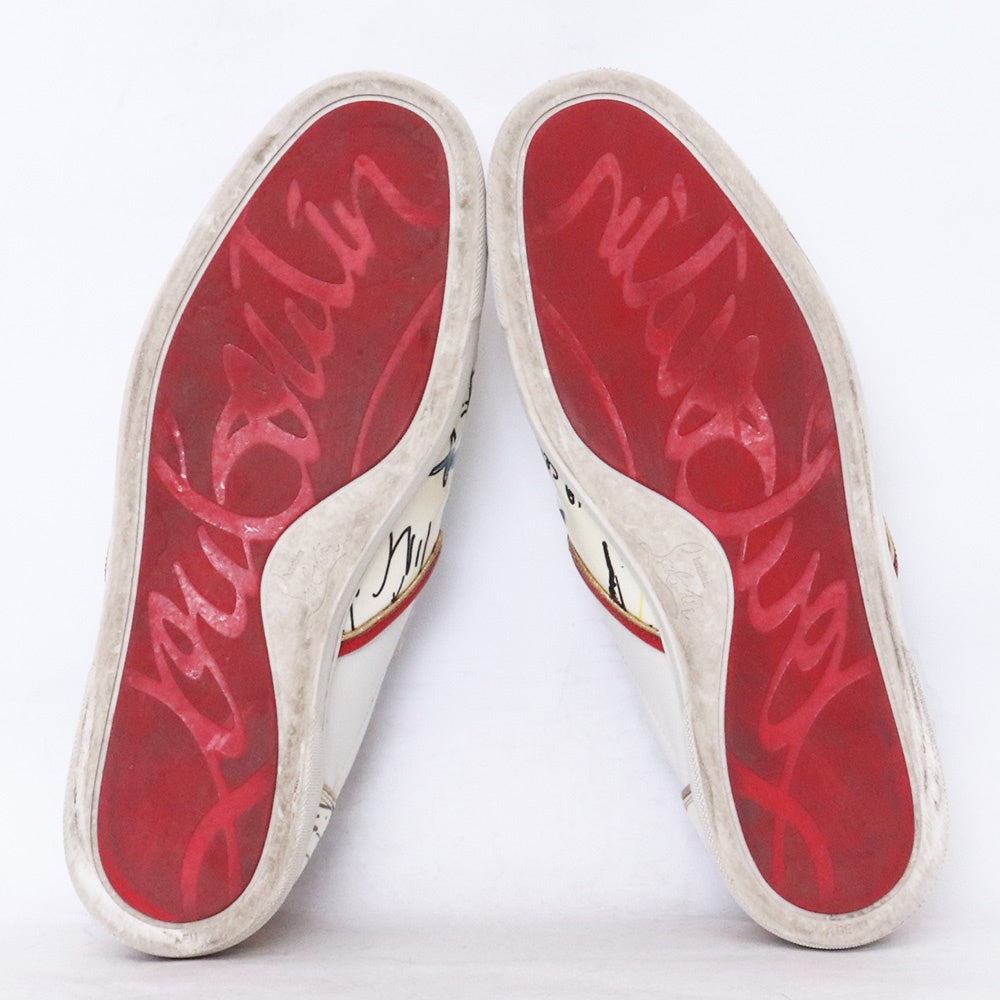 CHRISTIAN LOUBOUTIN Graphic Sneakers White Size EU 43