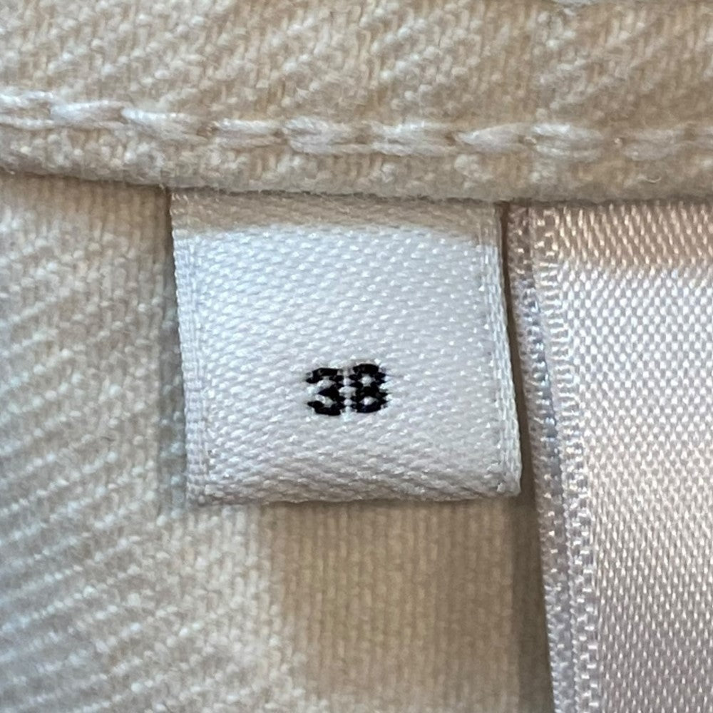 Helmut Lang Long Sleeve Painted Denim Shirt Jacket Ivory Size 38
