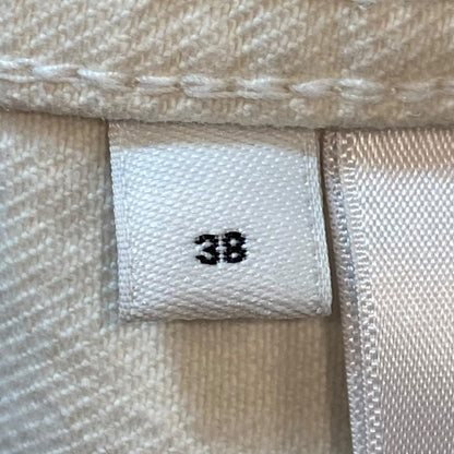 Helmut Lang Long Sleeve Painted Denim Shirt Jacket Ivory Size 38
