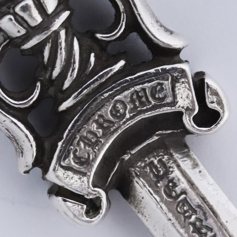 CHROME HEARTS Dagger Pendant Necklace Silver Size #10