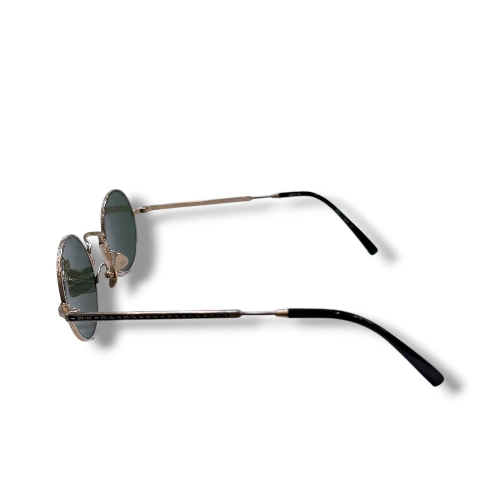 MATSUDA EYEWEAR Green Metal Frame Round Sunglasses