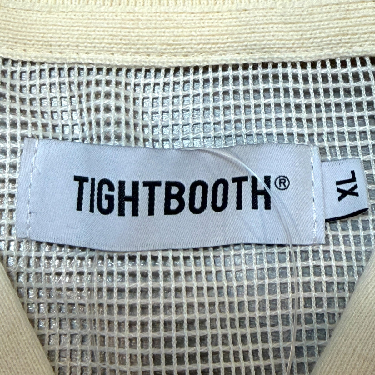 TIGHTBOOTH Mesh Skipper Shirt White Short Sleeve Size XL
