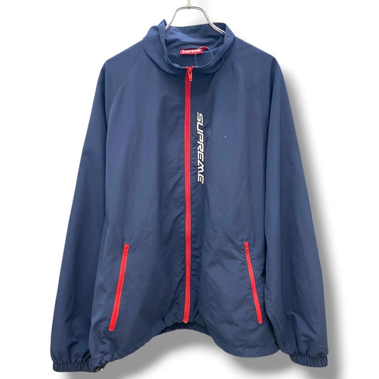 SUPREME 25SS Contrast Zip Track Jacket Navy Size XL