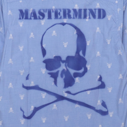 Mastermind Japan Identity Jacquard Skull Shirt Blue Size XS