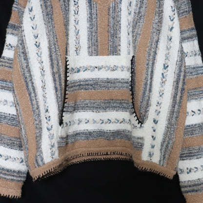 Amiri Beige Viscose Knit Hoodie Size L