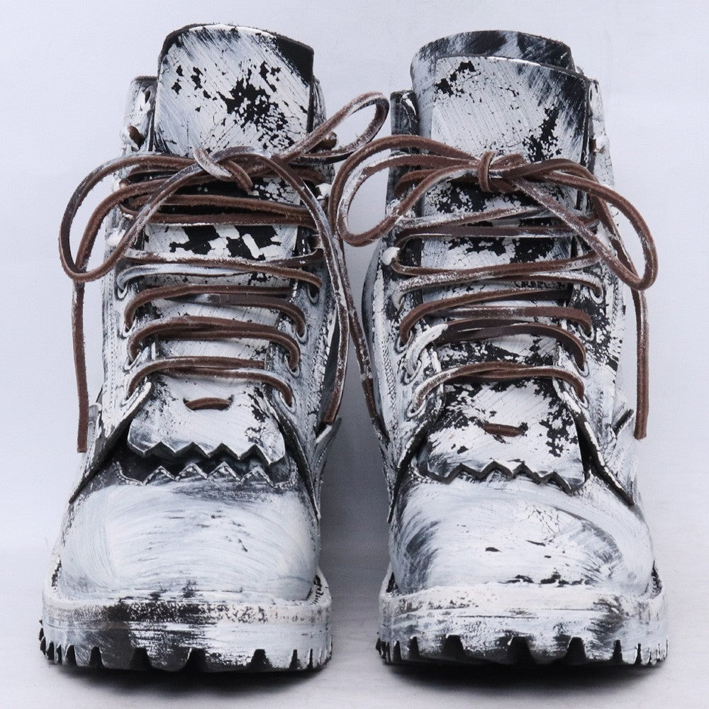 MAISON MARGIELA Sierra Ankle Boots Black Paint Size EU 40