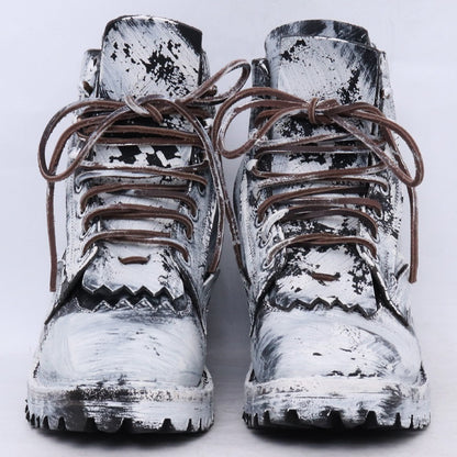 MAISON MARGIELA Sierra Ankle Boots Black Paint Size EU 40