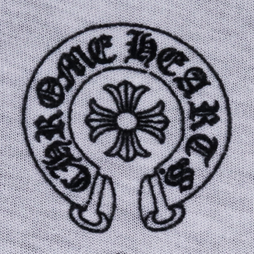 CHROME HEARTS Old Cemetery Cross Print T-Shirt White Size S