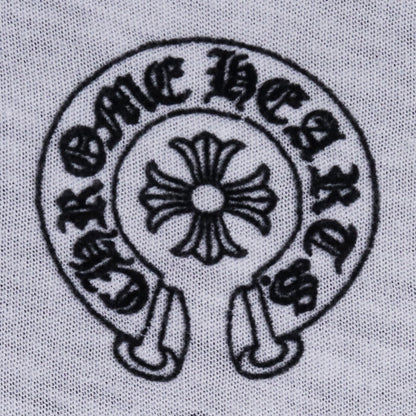 CHROME HEARTS Old Cemetery Cross Print T-Shirt White Size S