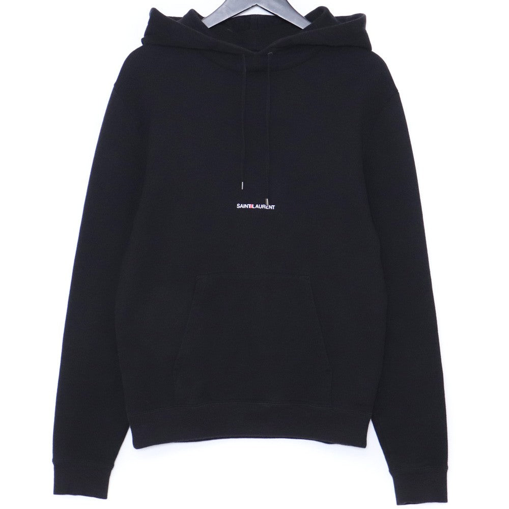 SAINT LAURENT Small Logo Hoodie Black Size XS
