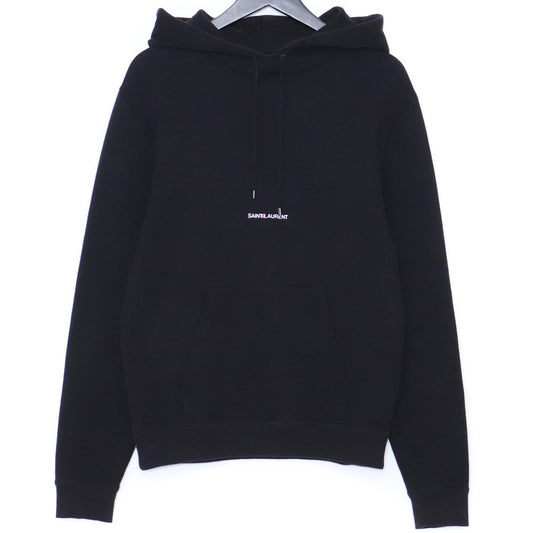 SAINT LAURENT Small Logo Hoodie Black Size XS