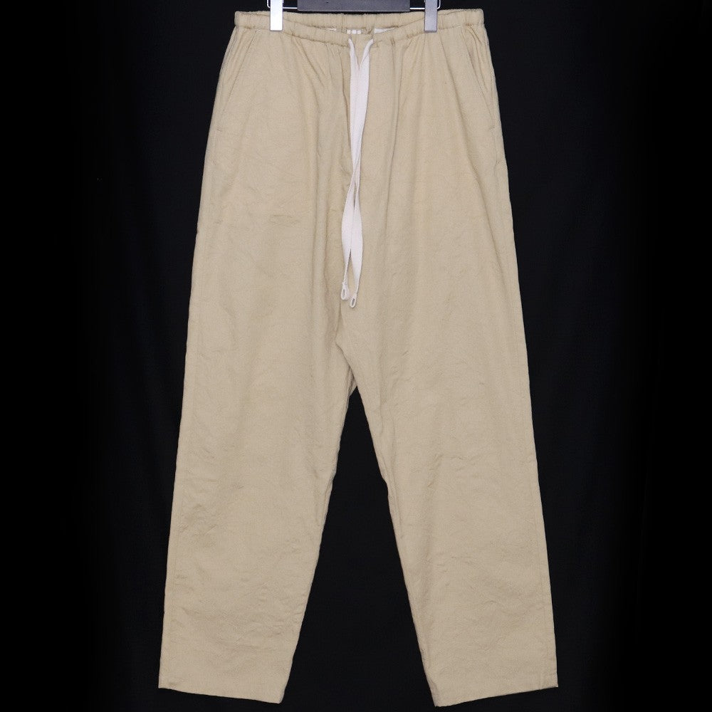 SUS-SOUS Wide Tapered 60/2 Gabardine Pants Beige Size 7