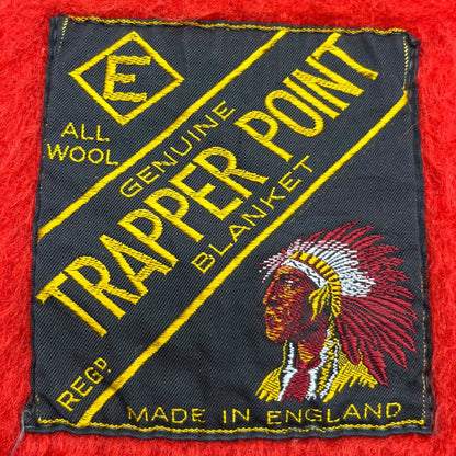 TRAPPER POINT 40s-50s Vintage 3.5 Point Wool Blanket Multi