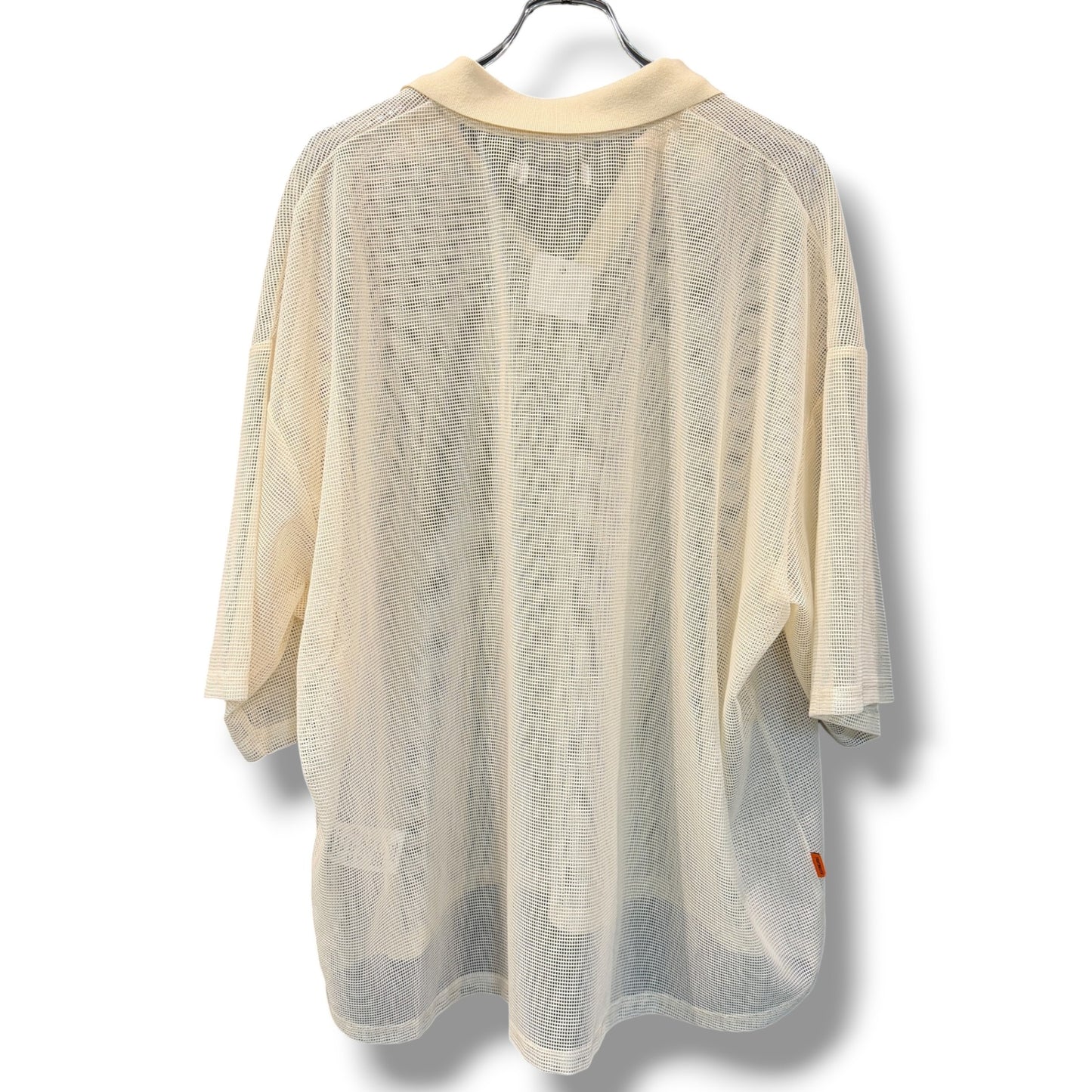TIGHTBOOTH Mesh Skipper Shirt White Short Sleeve Size XL