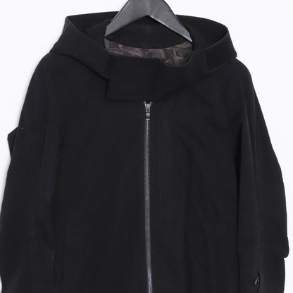 Devoa Black Hooded Zip-Up Jacket Size 1