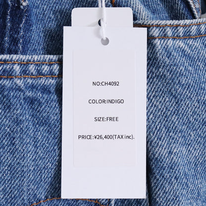 CHANGES REMAKE DENIM PANTS Loose Indigo Jeans Free Size