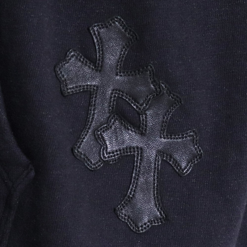 CHROME HEARTS Y NOT Cemetery Cross Hoodie Black Size XL