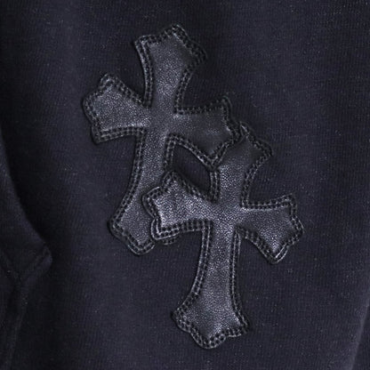 CHROME HEARTS Y NOT Cemetery Cross Hoodie Black Size XL
