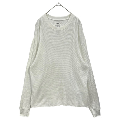 STUSSY 26SS Pigment Dyed Long Sleeve Thermal T-Shirt White Size S
