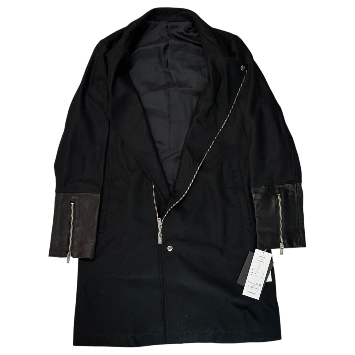 John UNDERCOVER 15AW Leather Trim Wool Rider's Coat Size 2