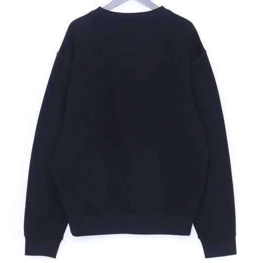 PRADA 23AW Triangle Logo Cotton Sweatshirt Black Size M