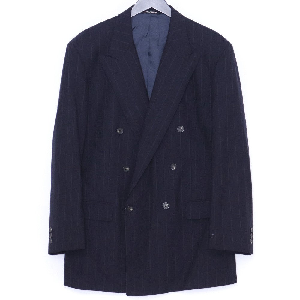 DURBAN Striped Double-Breasted Suit Navy