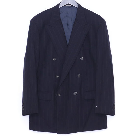 DURBAN Striped Double-Breasted Suit Navy