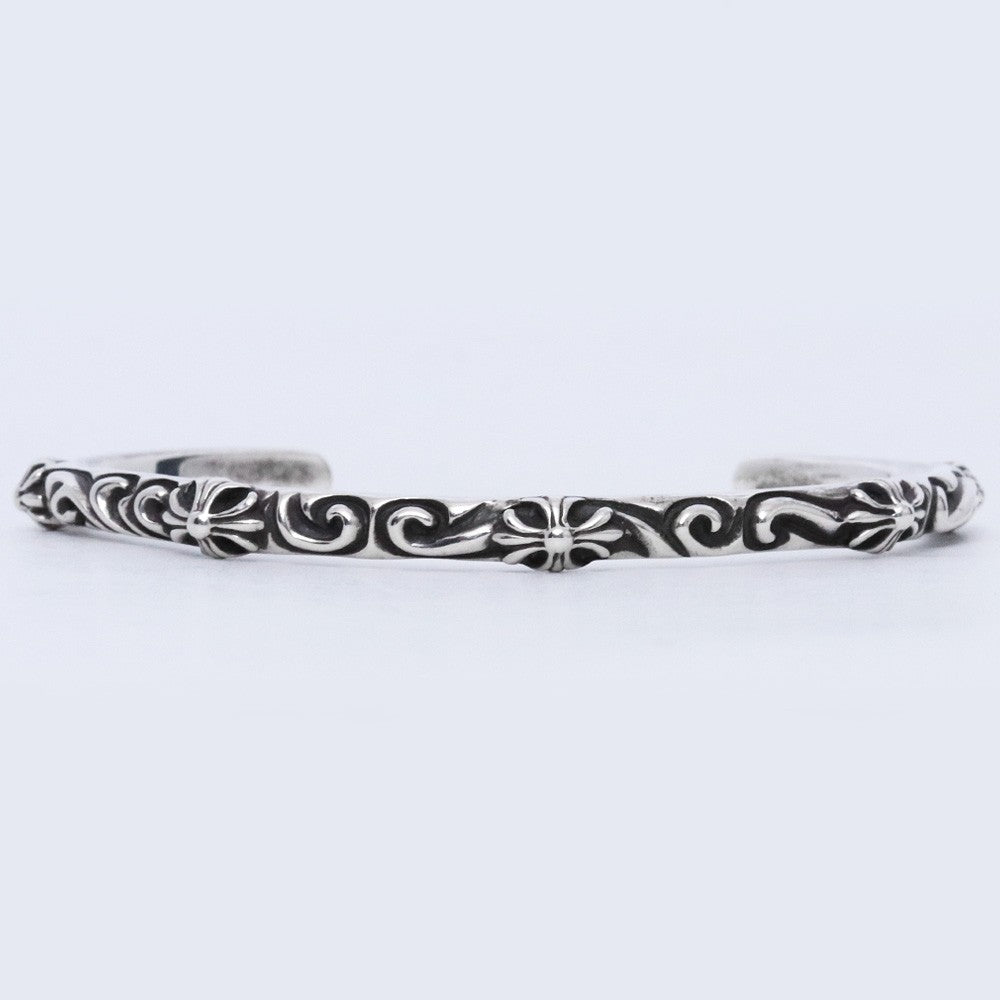 CHROME HEARTS SBT Band Bangle Silver Size M