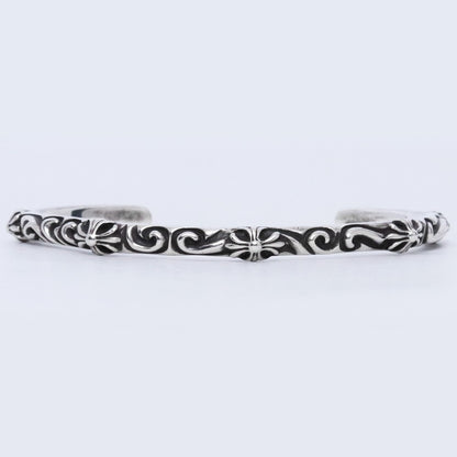 CHROME HEARTS SBT Band Bangle Silver Size M