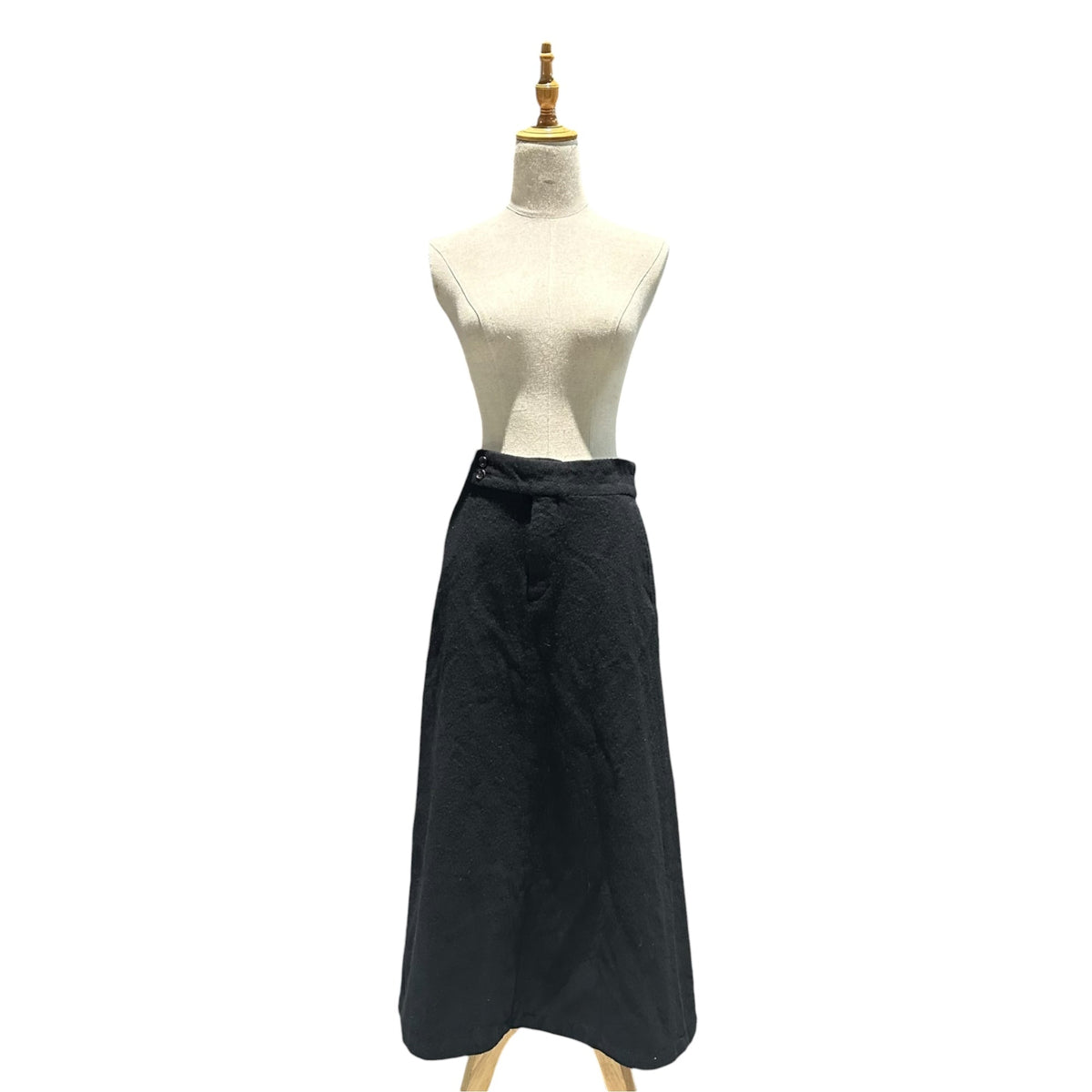COMME des GARCONS 2000AW Wool Felted Long Skirt Black Size S