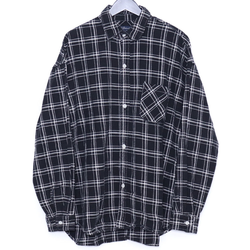 REMI RELIEF Twill Check Shirt Black Size L